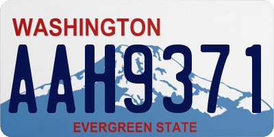 WA license plate AAH9371