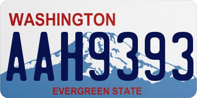 WA license plate AAH9393