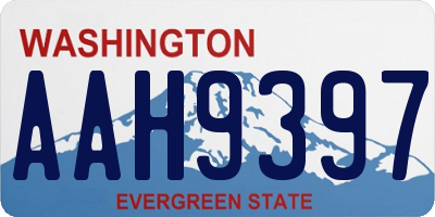 WA license plate AAH9397