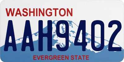 WA license plate AAH9402