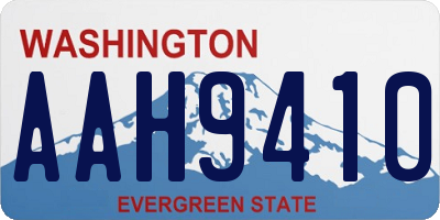 WA license plate AAH9410