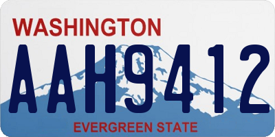 WA license plate AAH9412
