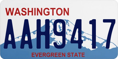 WA license plate AAH9417