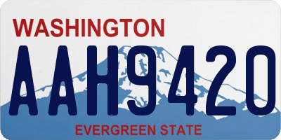 WA license plate AAH9420