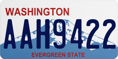 WA license plate AAH9422