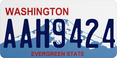 WA license plate AAH9424