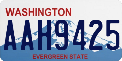 WA license plate AAH9425