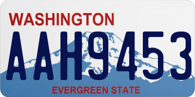WA license plate AAH9453