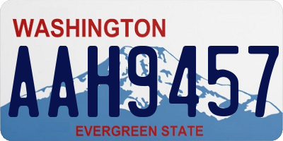 WA license plate AAH9457