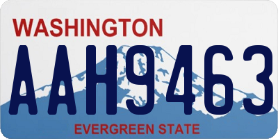 WA license plate AAH9463
