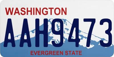 WA license plate AAH9473