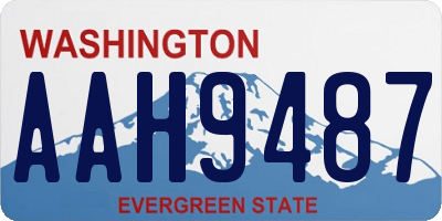 WA license plate AAH9487