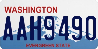 WA license plate AAH9490