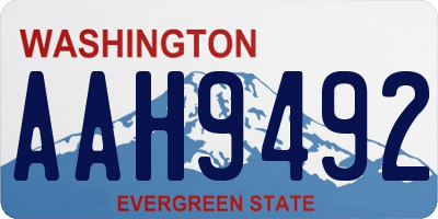 WA license plate AAH9492