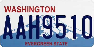 WA license plate AAH9510