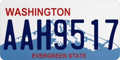 WA license plate AAH9517
