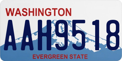 WA license plate AAH9518