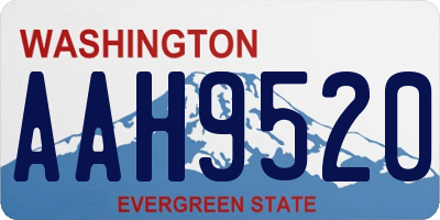 WA license plate AAH9520