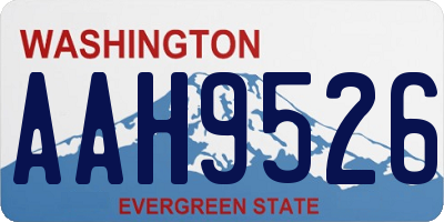 WA license plate AAH9526