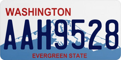 WA license plate AAH9528