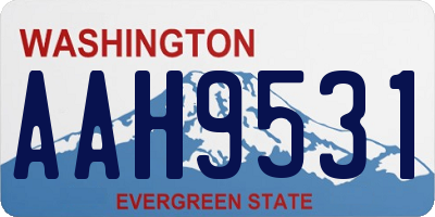WA license plate AAH9531