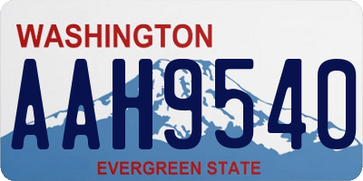 WA license plate AAH9540