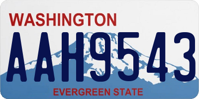 WA license plate AAH9543