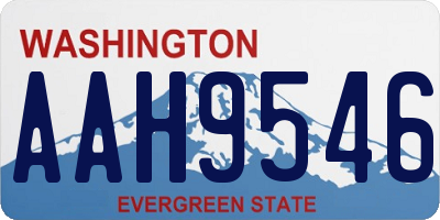 WA license plate AAH9546