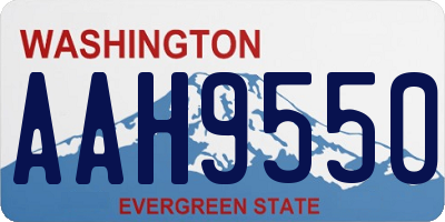 WA license plate AAH9550