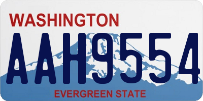 WA license plate AAH9554