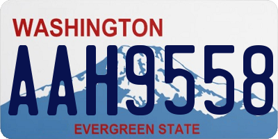 WA license plate AAH9558