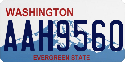 WA license plate AAH9560