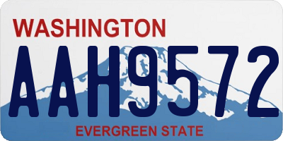 WA license plate AAH9572