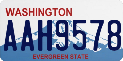 WA license plate AAH9578