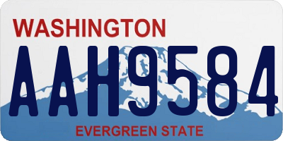 WA license plate AAH9584