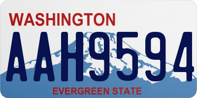 WA license plate AAH9594