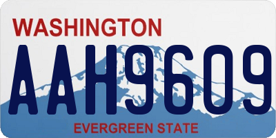 WA license plate AAH9609