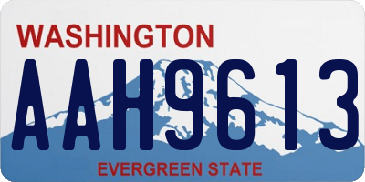 WA license plate AAH9613