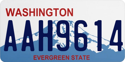 WA license plate AAH9614