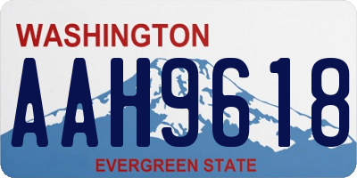 WA license plate AAH9618