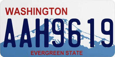 WA license plate AAH9619