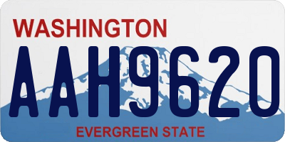 WA license plate AAH9620