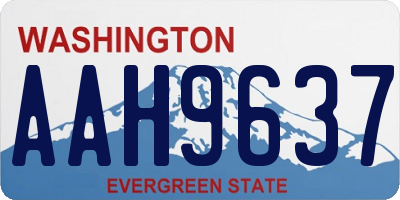 WA license plate AAH9637