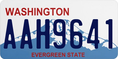 WA license plate AAH9641