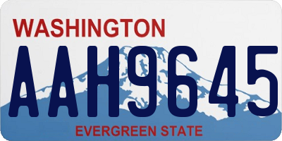 WA license plate AAH9645