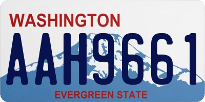 WA license plate AAH9661