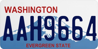 WA license plate AAH9664