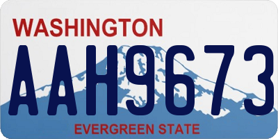 WA license plate AAH9673