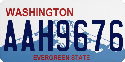 WA license plate AAH9676