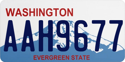 WA license plate AAH9677